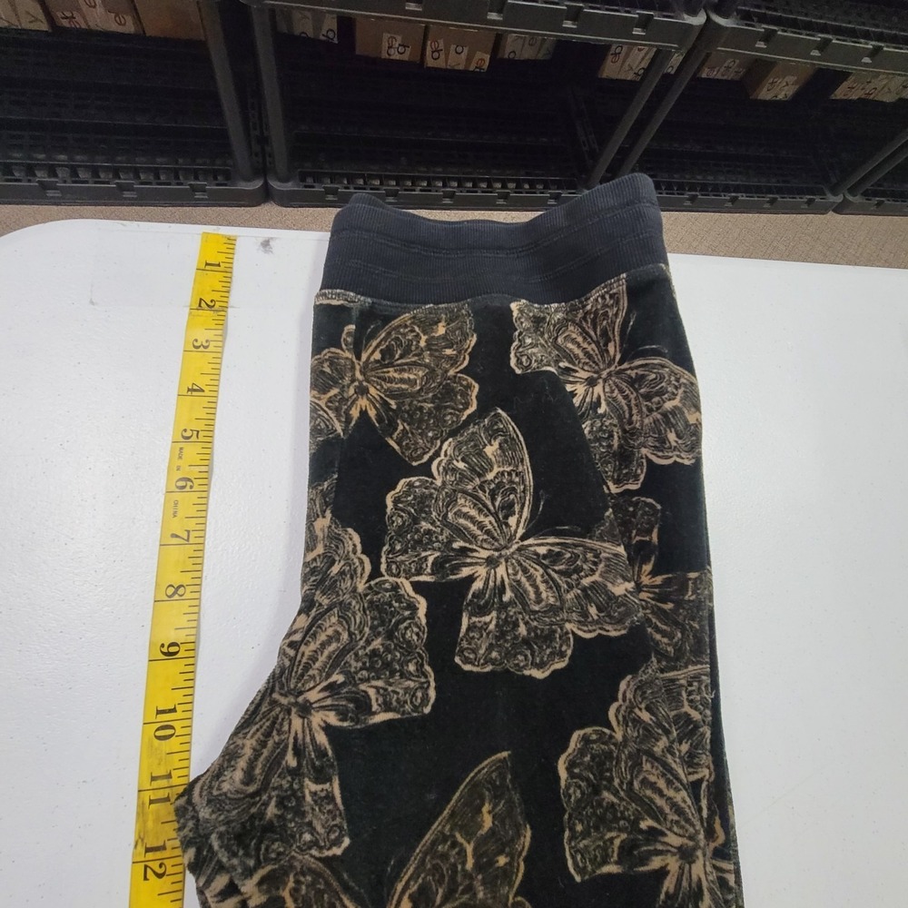 Johnny Was Black Velvet Butterfly Zip Hoodie & Joggers Set - Picture 13 of 16